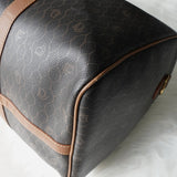 クリスチャン ディオール ヴィンテージ ハニカム柄 PVC ボストンバッグ ハンドバッグ ブラウン系 - NEWSED