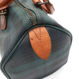 ポロ ラルフローレン チェック柄 ミニボストンバッグ PVC / レザー ダークグリーン - NEWSED