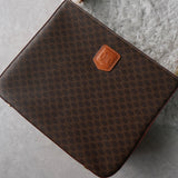 セリーヌ ヴィンテージ マカダム PVC/レザー ワンショルダーバッグ ブラウン デッドストック - NEWSED