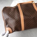 セリーヌ マカダム PVC ボストンバッグ ブラウン - NEWSED