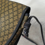 セリーヌ ヴィンテージ マカダム PVC / レザー ミニ ショルダーバッグ ブラウン / ブラック - NEWSED