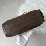 セリーヌ マカダム PVC / レザー トートバッグ ブラウン - NEWSED