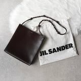 ジルサンダー タングル ミディアム レザー ショルダーバッグ ブラウン