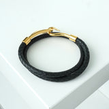 エルメス レザー ジャンボ チョーカー ブレスレット ブラック