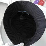 プラダ RE - NYLON ポコノ テスート ナイロン バケットハット 帽子 トライアングルロゴ ブラック / ゴールド - NEWSED