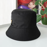 プラダ RE - NYLON ポコノ テスート ナイロン バケットハット 帽子 トライアングルロゴ ブラック / ゴールド - NEWSED