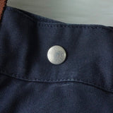 エルメス フールトゥMM キャンバス ハンドバッグ ネイビー / ブラウン