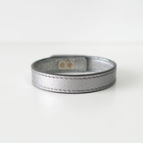 Silver Leather Bracelet - NEWSED
