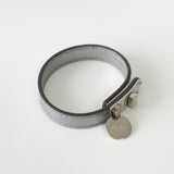 Silver Leather Bracelet - NEWSED