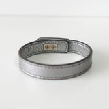 Silver Leather Bracelet - NEWSED