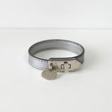 Silver Leather Bracelet - NEWSED