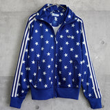 アディダス トラックジャケット スター 星柄 ブルー S〜M相当 - NEWSED