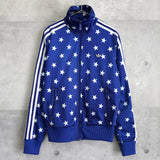 アディダス トラックジャケット スター 星柄 ブルー S〜M相当 - NEWSED