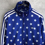 アディダス トラックジャケット スター 星柄 ブルー S〜M相当 - NEWSED