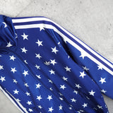 アディダス トラックジャケット スター 星柄 ブルー S〜M相当 - NEWSED