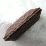 ルイヴィトン ダミエ ポシェットコスメティック SPオーダー ポーチ ブラウン - NEWSED