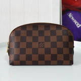 ルイヴィトン ダミエ ポシェットコスメティック SPオーダー ポーチ ブラウン - NEWSED