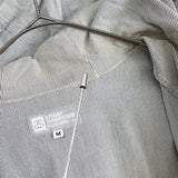 オールド ステューシーSSリンク 刺繍 ストライプ柄 ジップアップパーカー グレー / ホワイト - NEWSED