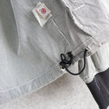 オールド ステューシーSSリンク 刺繍 ストライプ柄 ジップアップパーカー グレー / ホワイト - NEWSED