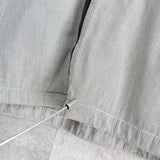 オールド ステューシーSSリンク 刺繍 ストライプ柄 ジップアップパーカー グレー / ホワイト - NEWSED