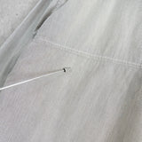 オールド ステューシーSSリンク 刺繍 ストライプ柄 ジップアップパーカー グレー / ホワイト - NEWSED