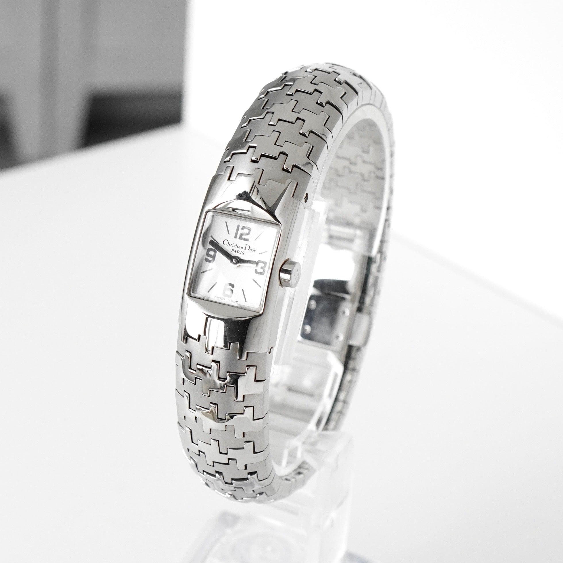 ディオール ディオリフィック SS / QZ 白文字盤 腕時計 シルバー