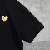 プレイ コムデギャルソン ハートロゴ Tシャツ ブラック - NEWSED
