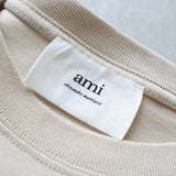 アミパリ アミ パリス ハートロゴ Tシャツ ベージュ - NEWSED
