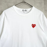プレイ コムデギャルソン ハート ロゴ Tシャツ ホワイト - NEWSED