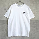 プレイ コムデギャルソン ハート ロゴ Tシャツ ホワイト - NEWSED