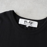 プレイ コムデギャルソン ハート ロゴ 半袖Tシャツ ブラック - NEWSED