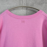 アミパリ アミパリス ハートロゴ オーバーサイズ Tシャツ ピンク - NEWSED