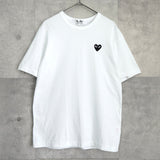 プレイ コムデギャルソン ハートロゴ Tシャツ ホワイト - NEWSED