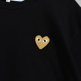 プレイ コムデギャルソン ハートロゴ Tシャツ ブラック - NEWSED