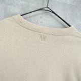 アミパリ アミ パリス ハートロゴ Tシャツ ベージュ - NEWSED