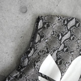 アディダス × ハイク ビッグ トレフォイルロゴ パイソン柄 フレンチスリーブ Tシャツ カーキ レディース - NEWSED