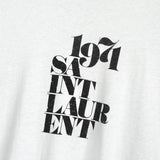 サンローラン プリント Tシャツ ホワイト - NEWSED