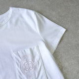 エルメス ロゴ 刺繍 ポケット Tシャツ ホワイト - NEWSED