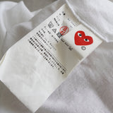 プレイ コムデギャルソン ハートロゴ Tシャツ ホワイト - NEWSED