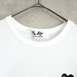 プレイ コムデギャルソン ハートロゴ Tシャツ ホワイト - NEWSED