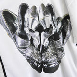 コムデギャルソン オムプリュス 千鳥格子柄 ストライプ柄 変形 オーバーサイズ Tシャツ カットソー ホワイト / ブラック - NEWSED