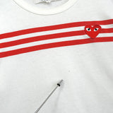 プレイ コムデギャルソン ハートロゴ Tシャツ ホワイト - NEWSED