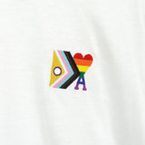 アミパリ アミ パリス ワンポイント 刺繍 Tシャツ ホワイト - NEWSED