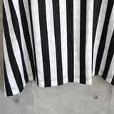 コムデギャルソン オムプリュス 千鳥格子柄 ストライプ柄 変形 オーバーサイズ Tシャツ カットソー ホワイト / ブラック - NEWSED