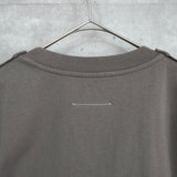 エムエムシックス メゾン マルジェラ カレンダーロゴ フェイクレイヤード Tシャツ カーキグレー レディース - NEWSED