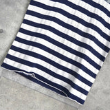 ザノースフェイス ボーダー ロゴ 刺繍 Tシャツ ネイビー / ホワイト - NEWSED