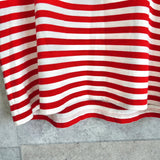 グッチ プリント ボーダー柄 Tシャツ レッド / ホワイト - NEWSED