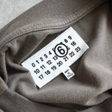 エムエムシックス メゾン マルジェラ カレンダーロゴ フェイクレイヤード Tシャツ カーキグレー レディース - NEWSED