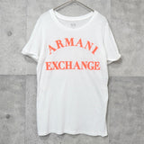 アルマーニ エクスチェンジ 蛍光 ロゴ Tシャツ ホワイト - NEWSED