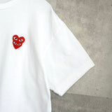プレイ コム デ ギャルソン ハート Tシャツ ホワイト - NEWSED